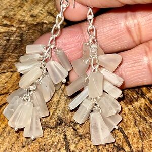 Rose Quartz “Stone of Pure Love” Earrings 2 1/2”